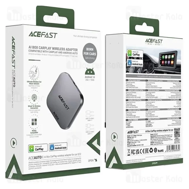 دانگل وایرلس اپل کارپلی و اندروید اتو ایس فست ACEFAST QC2 - تصویر 8