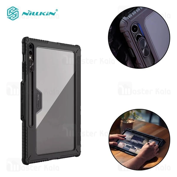 کاور چرمی هوشمند نیلکین سامسونگ Samsung Tab S9 Ultra / S10 Ultra Nillkin Bumper Leather Case Pro
