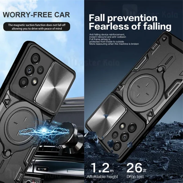 قاب ضد ضربه مگنتی Samsung Galaxy A53 Magnetic Support Case دارای محافظ دوربین - تصویر 3