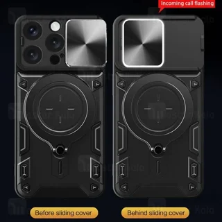 قاب ضد ضربه مگنتی Apple iPhone 16 Pro Magnetic Support Case دارای محافظ دوربین - تصویر 7