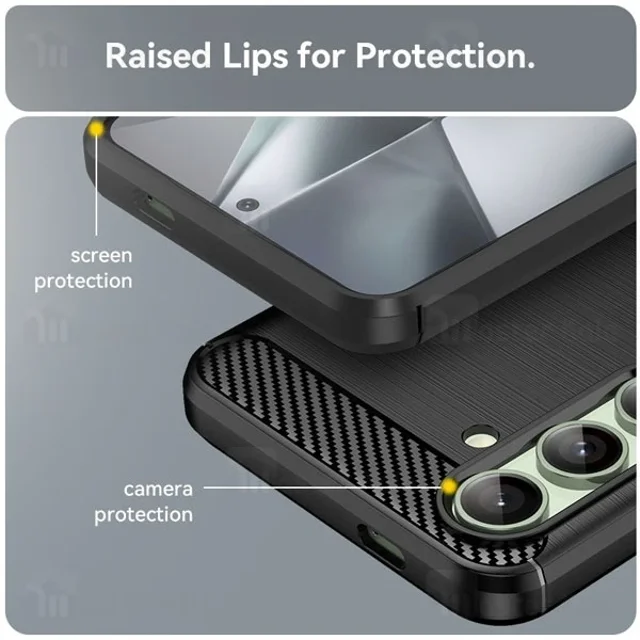 قاب فیبر کربنی سامسونگ Samsung Galaxy S24 FE Rugged Armor Fiber Carbon - تصویر 8