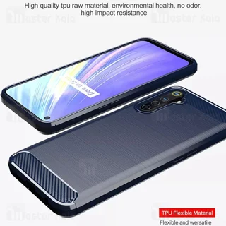 قاب محافظ ژله ای ریلمی Realme 6 Pro Rugged Armor Fiber Carbon - تصویر 2