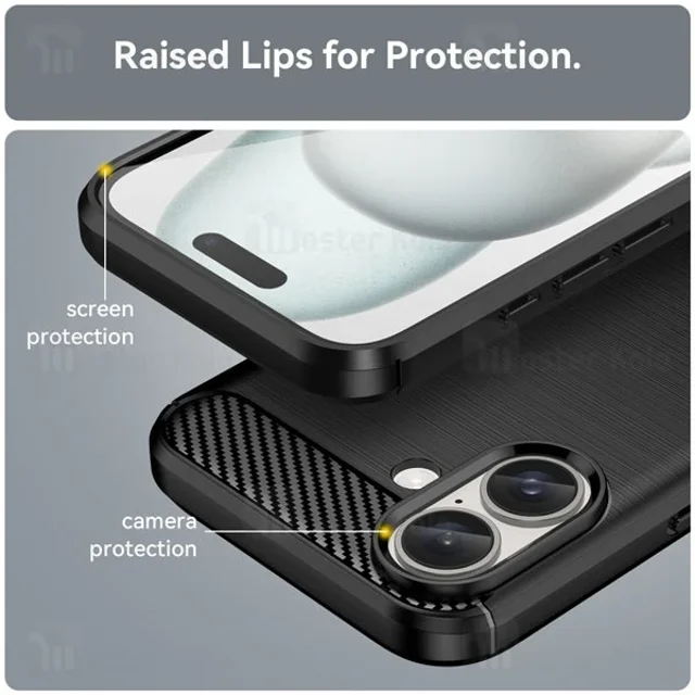 قاب فیبر کربنی آیفون Apple iPhone 16 Rugged Armor Fiber Carbon - تصویر 3