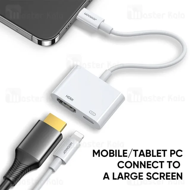 تبدیل لایتنینگ اتصال همزمان شارژر و HDMI جویروم Joyroom S-H141 - تصویر 3
