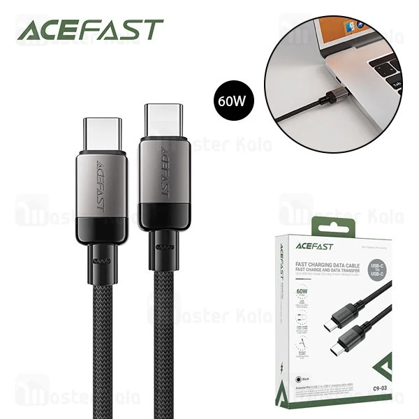 کابل Type-C به Type-C ایس فست ACEFAST C9-03 طول 1.2 متر توان 60 وات