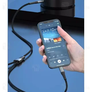 کابل انتقال صدا 2 به 1 لایتنینگ به AUX ایکس او Xo NB178A طول 1 متر - تصویر 3