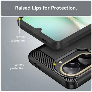 قاب فیبر کربنی شیائومی Xiaomi Redmi A5 / Poco C71 Rugged Armor Fiber Carbon - تصویر 4