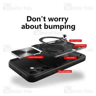قاب ضد ضربه مگنتی Samsung Galaxy M14 4G Magnetic Support Case دارای محافظ دوربین - تصویر 2
