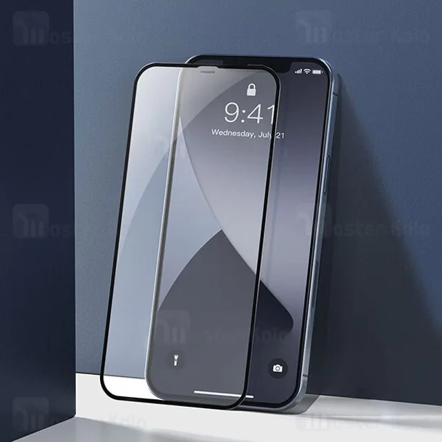 پک 2تایی محافظ صفحه شیشه ای تمام صفحه بیسوس آیفون Apple iPhone 12 Mini Baseus - تصویر 2