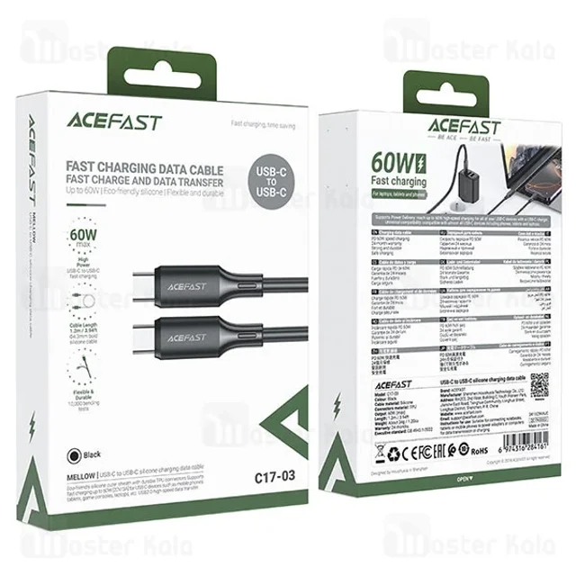 کابل Type-C به Type-C ایس فست ACEFAST C17-03 طول 1.2 متر توان 60 وات - تصویر 7