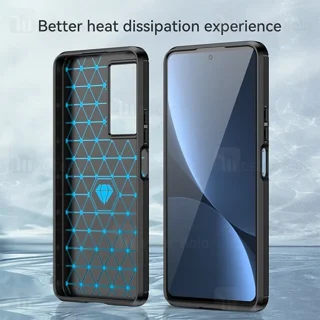 قاب فیبر کربنی شیائومی Xiaomi Redmi K50 / K50 Pro Rugged Armor Fiber Carbon - تصویر 7