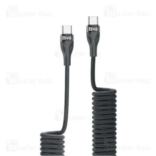 کابل Type C به Type C فنری بیوا Biva C-25CC Stretchable توان 60 وات - تصویر 2