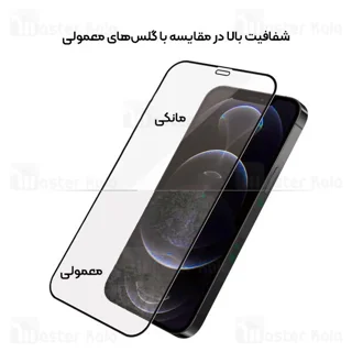 گلس تمام صفحه تمام چسب مانکی آیفون iPhone 12 Pro Max Monkey Anti Static Glass - تصویر 3