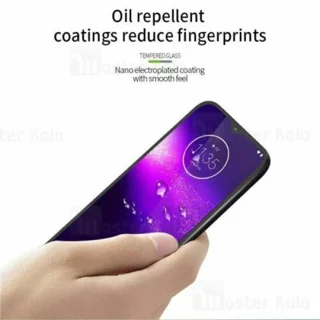 محافظ صفحه شیشه ای تمام صفحه تمام چسب موتورولا Motorola One Macro / G8 Play 9D Glass - تصویر 2