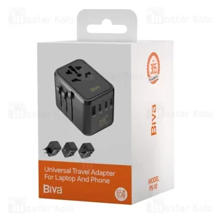 شارژر دیواری و مبدل برق بیوا Biva PS-10 GaN Universal Travel Adapter توان 65 وات - تصویر 5
