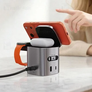 استند و شارژر وایرلس چند کاره مگ سیف ایس فست ACEFAST Z9 با قابلیت شارژ اپل واچ - تصویر 5