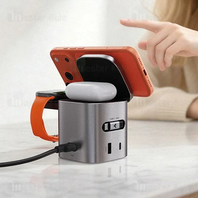 استند و شارژر وایرلس چند کاره مگ سیف ایس فست ACEFAST Z9 با قابلیت شارژ اپل واچ - تصویر 5