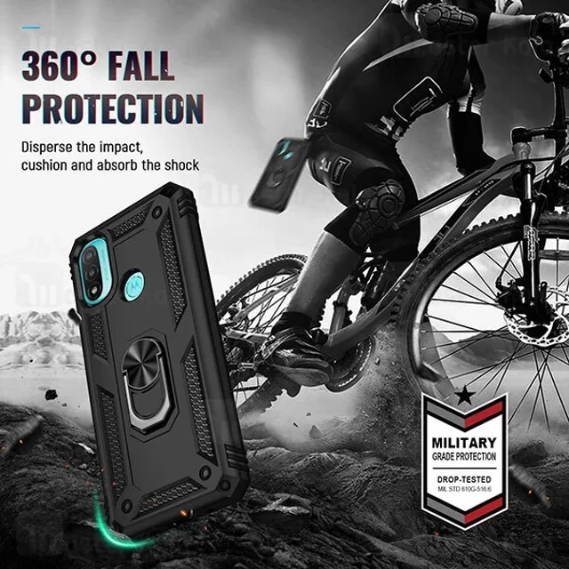گارد محافظ ضد ضربه انگشتی موتورولا Motorola Moto E40 Armor Shockproof Case - تصویر 5