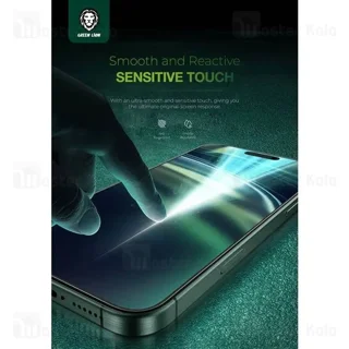 گلس تمام صفحه تمام چسب آیفون گرین لاین Apple iPhone 16 Pro Green Lion 9H Steve Matte - تصویر 6