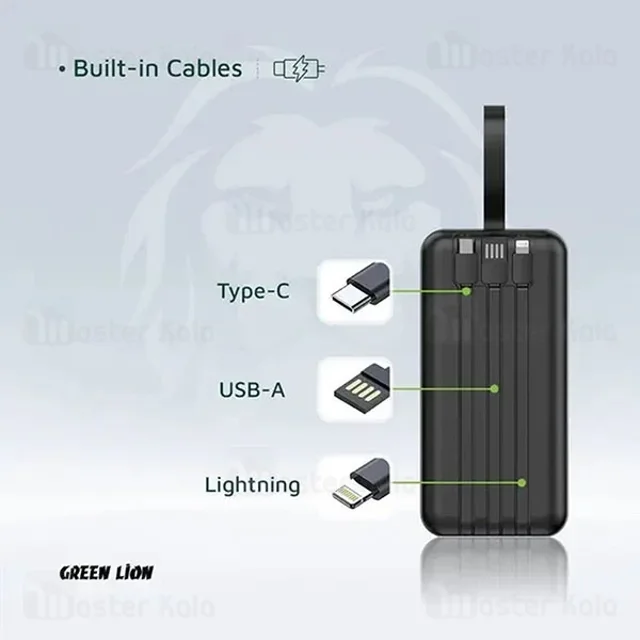 پاوربانک 50000 گرین لاین Green Lion Power Tank GNPWT50KPBBK توان 22.5 وات - تصویر 6