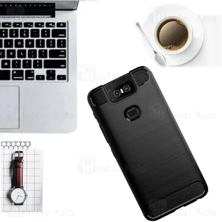 قاب محافظ ژله ای ایسوس Asus Zenfone 6 ZS630KL Rugged Armor Fiber Carbon - تصویر 3