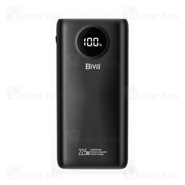 پاوربانک 20000 بیوا Biva BP-048 توان 22.5 وات همراه با کابل متصل - تصویر 2