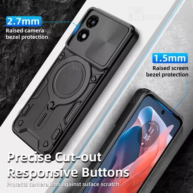قاب ضد ضربه مگنتی موتورولا Motorola Moto G04 Magnetic Support Case دارای محافظ دوربین - تصویر 7