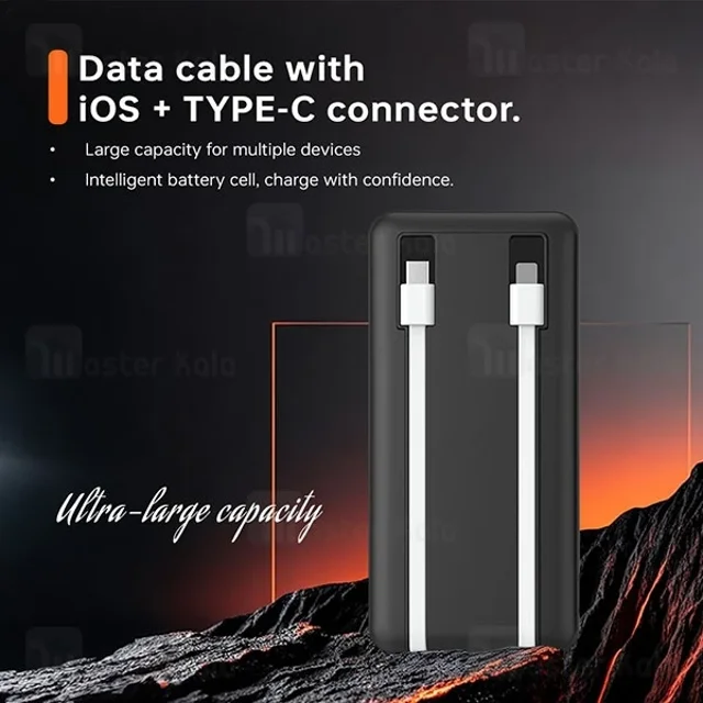 پاوربانک 10000 بیوا Biva BP-039 توان 22.5 وات با کابل متصل - تصویر 4