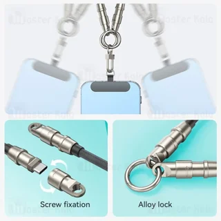 کابل لایتنینگ به Type-C بیوا Biva C-37CL Zinc Alloy Lanyard Data Cable طول 1.2 متر توان - تصویر 3