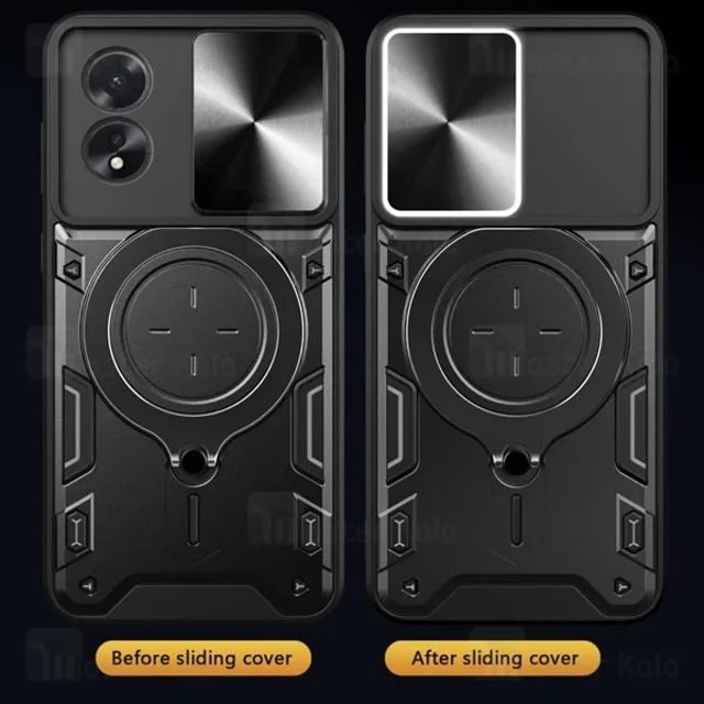 قاب ضد ضربه مگنتی اوپو Oppo A38 4G Magnetic Support Case دارای محافظ دوربین - تصویر 6