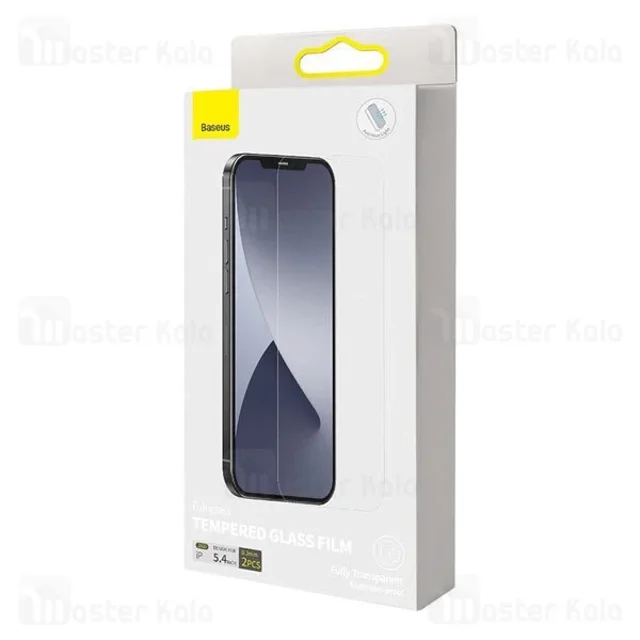 پک 2تایی محافظ صفحه شیشه ای تمام صفحه و ضد اشعه بیسوس Apple iPhone 12 Mini Baseus - تصویر 3