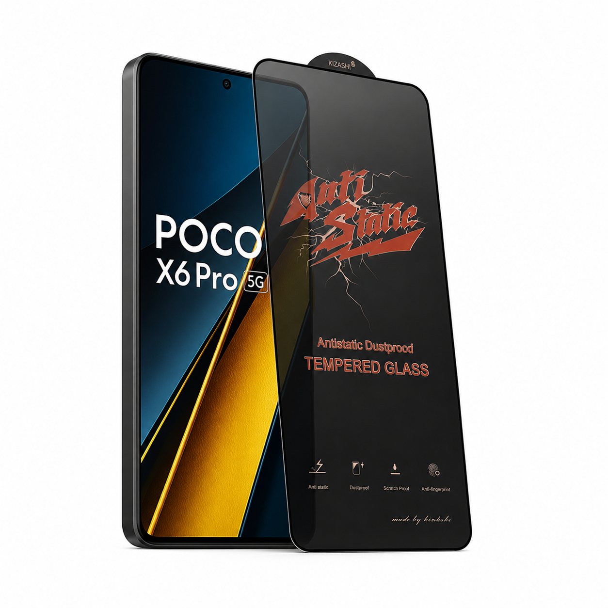 گلس (محافظ صفحه) کیزاشی Anti Static ویژه POCO X6 Pro