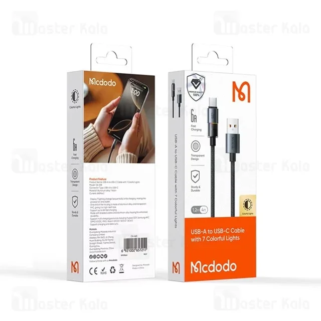 کابل Type-C مک دودو Mcdodo CA-818 طول 1.2 متر توان 30 وات - تصویر 7