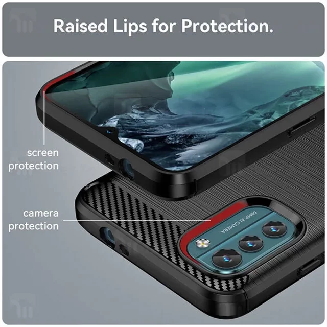 قاب فیبر کربنی نوکیا Nokia G21 / G11 Rugged Armor Fiber Carbon - تصویر 7