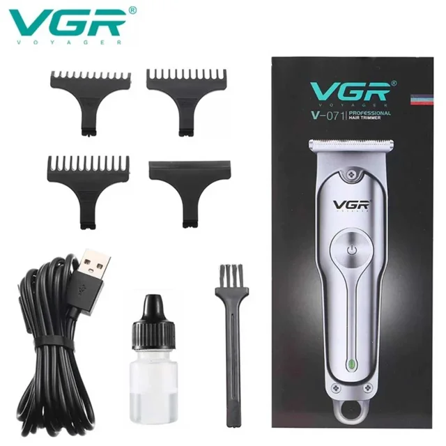 ماشین اصلاح موی سر و صورت وی جی ار مدل PROFESSIONAL V_071 با تیغه استیل ضد زنگ، باتری - تصویر 7