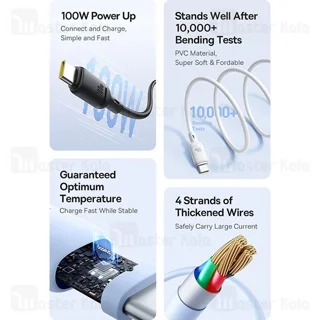 کابل Type-C بیسوس Baseus Silky Series P10377703113-01 طول 2 متر توان 100 وات - تصویر 5