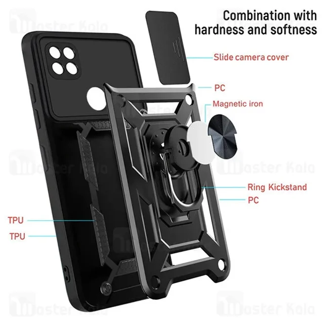 گارد محافظ ضد ضربه انگشتی Xiaomi Redmi 10A SHUNIJA Case دارای محافظ دوربین - تصویر 6