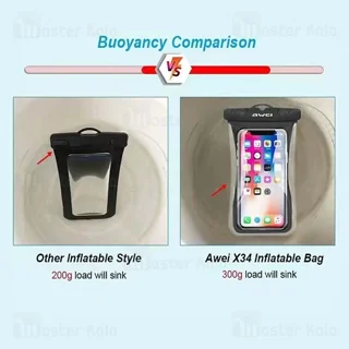 کیف ضد آب اوی Awei X34 Waterproof Phone Bag سازگار با گوشی‌های تا 6.5 اینچ - تصویر 6