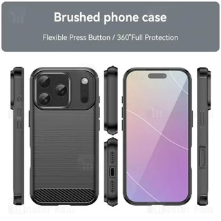 قاب فیبر کربنی آیفون Apple iPhone 17 Pro Max Rugged Armor Fiber Carbon - تصویر 3