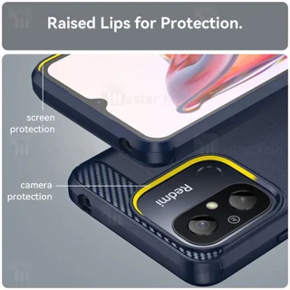 قاب فیبر کربنی شیائومی Xiaomi Redmi 12C Rugged Armor Fiber Carbon - تصویر 4