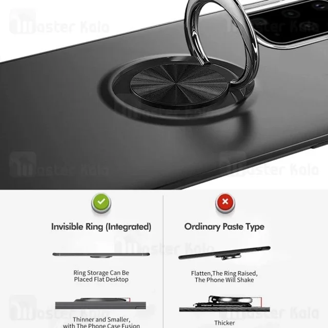 قاب ژله ای طرح چرم انگشتی سامسونگ Samsung Galaxy S20 AutoFocus Magnetic Ring - تصویر 6