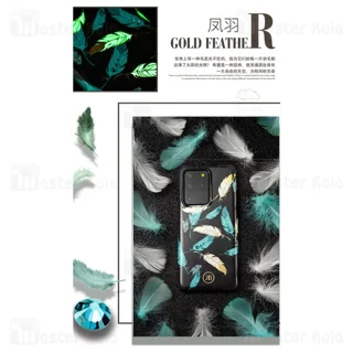 قاب فانتزی سامسونگ Samsung Galaxy S20 Kingxbar Swarovski Spring Gold Feather - تصویر 3