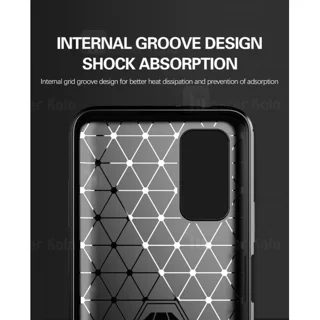 قاب محافظ ژله ای هواوی Huawei Honor V30 / V30 Pro Rugged Armor Fiber Carbon - تصویر 7