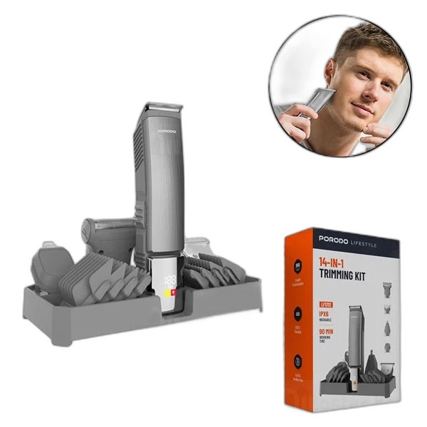 ست ماشین اصلاح چندکاره پرودو Porodo Lifestyle 14-IN-1 Trimming Kit LFST112