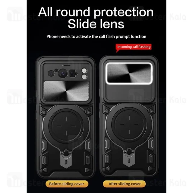 قاب ضد ضربه مگنتی گوگل Google Pixel 8 Pro Magnetic Support Case دارای محافظ دوربین - تصویر 7