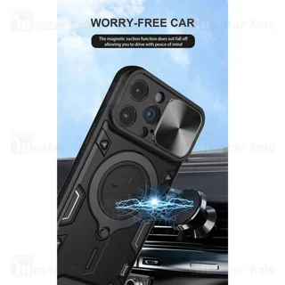 قاب ضد ضربه مگنتی Apple iPhone 16 Pro Magnetic Support Case دارای محافظ دوربین - تصویر 6