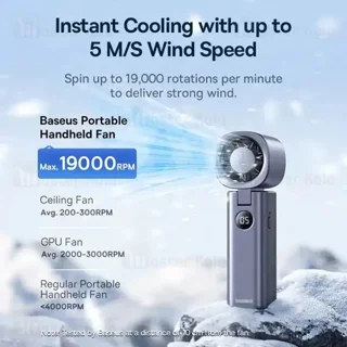 پنکه دستی بیسوس Baseus GoTrip DT1 c10272301813 - تصویر 5