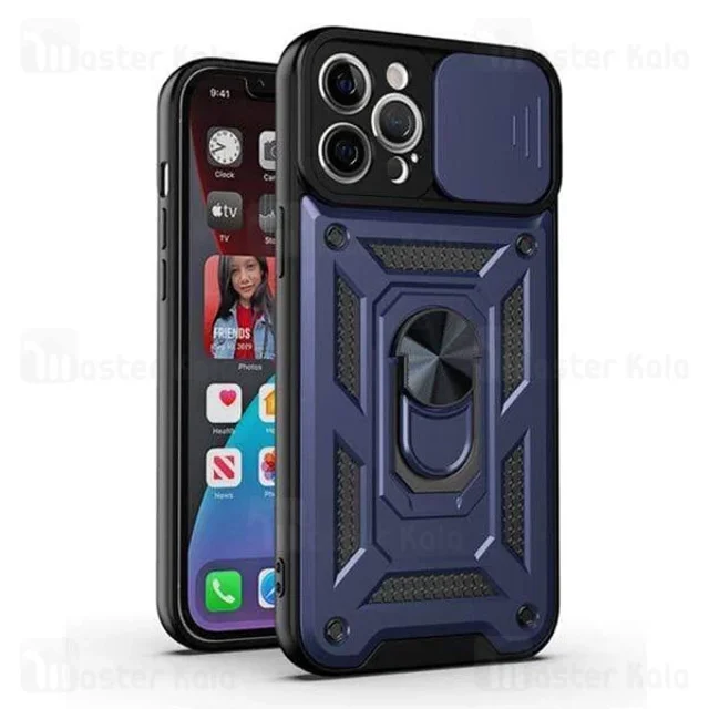 گارد محافظ ضد ضربه انگشتی آیفون Apple iPhone 13 Pro Max SHUNIJA Armor Case دارای محافظ - تصویر 3