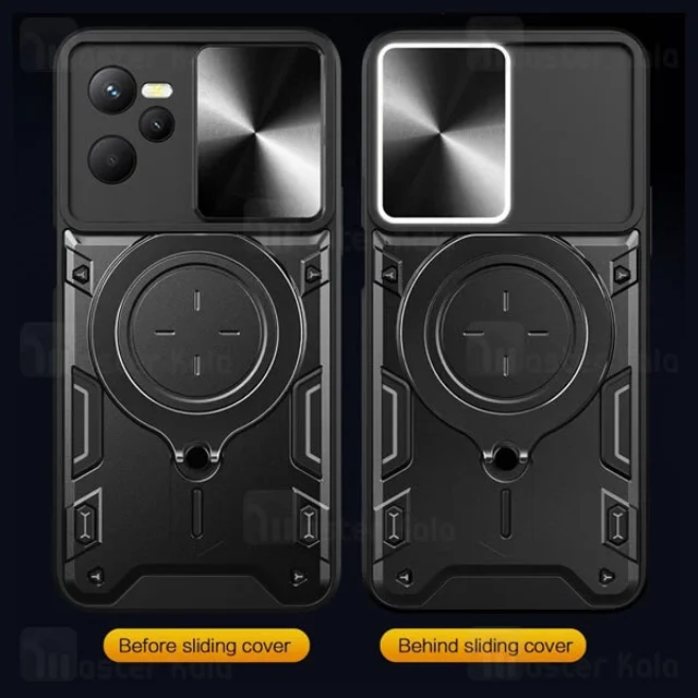 قاب ضد ضربه مگنتی Realme C35 Magnetic Support Case دارای محافظ دوربین - تصویر 2