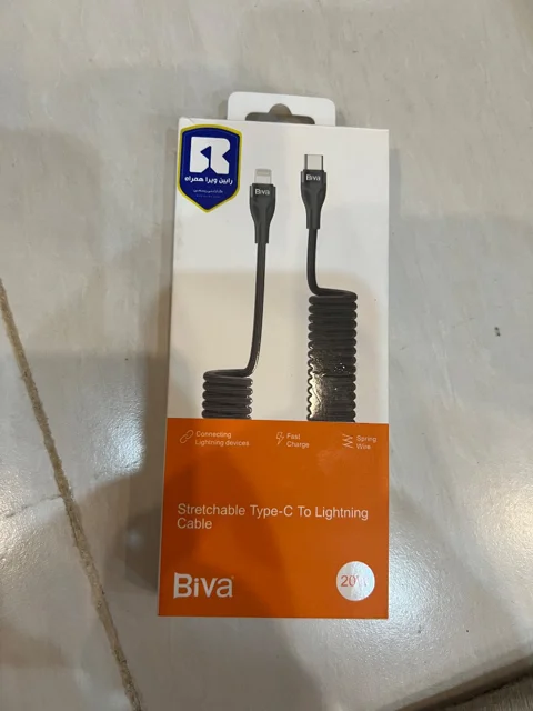 کابل لایتنینگ به Type-C فنری بیوا Biva C-25CL Stretchable توان 20 وات - تصویر 4